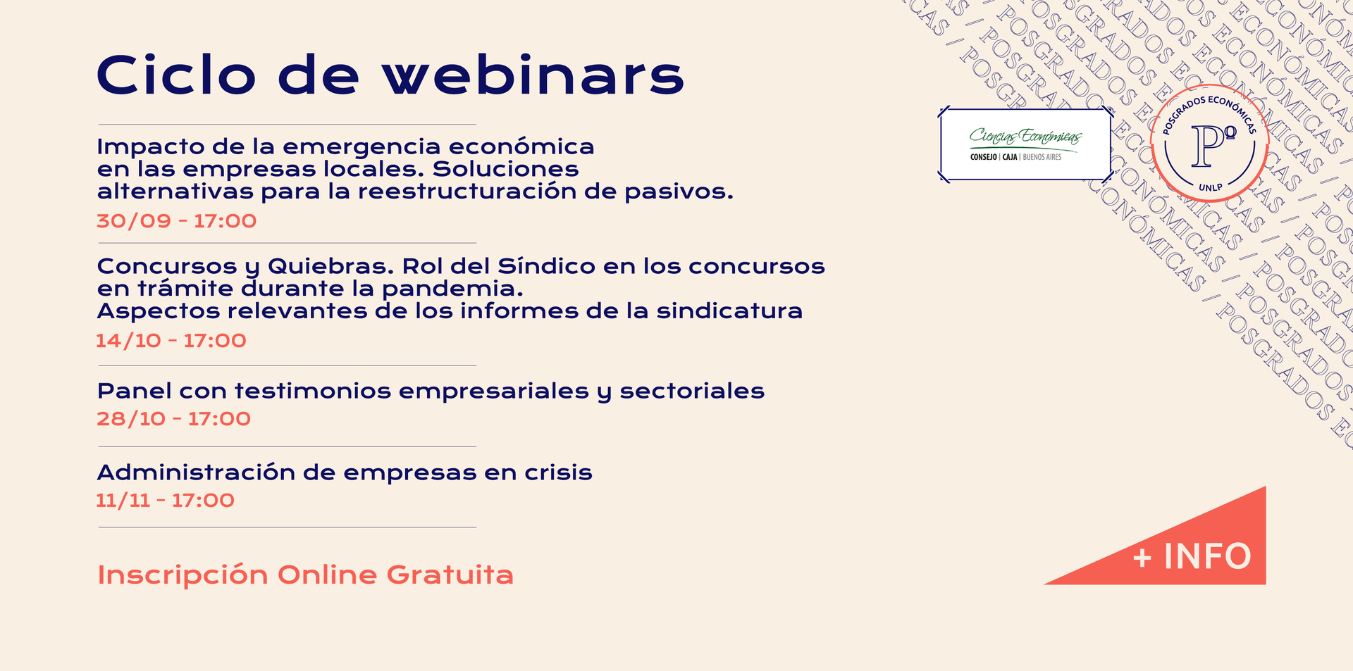 Webinars "La emergencia económica, su impacto en las empresas"
