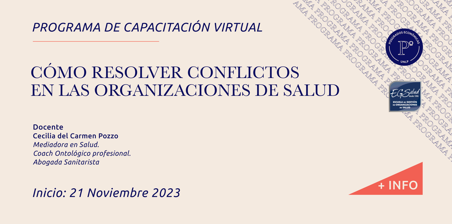 Programa: Cómo resolver Conflictos en las Organizaciones de Salud