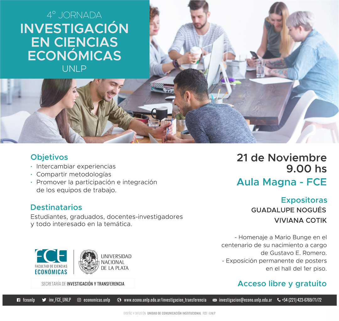 4° Jornada de Investigación en Ciencias Económicas - UNLP