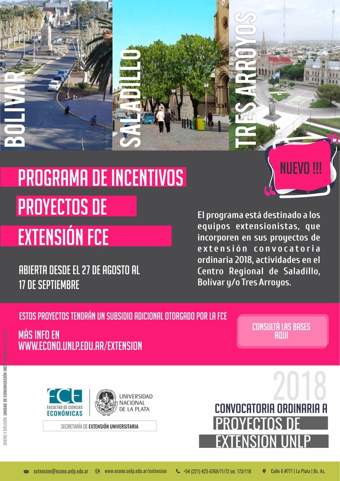 Programa de incentivos a proyectos de extensión universitaria de la FCE