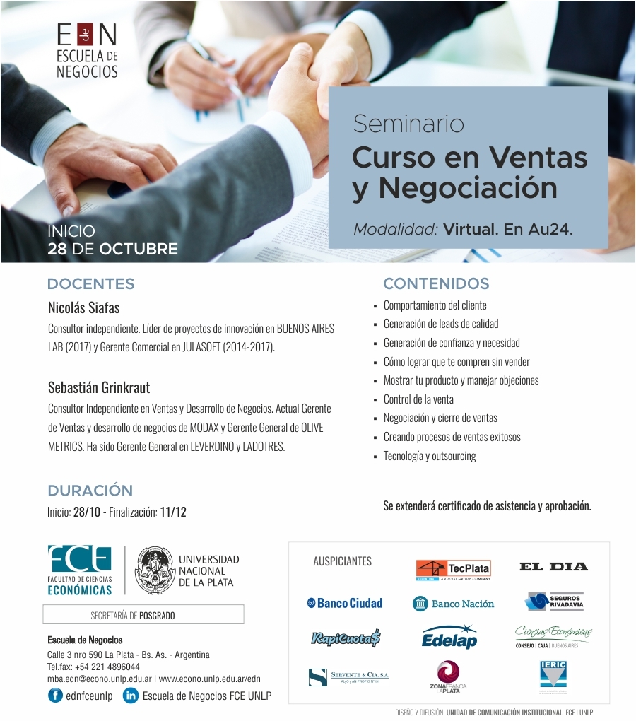 Seminario "Curso en Ventas y Negociación"