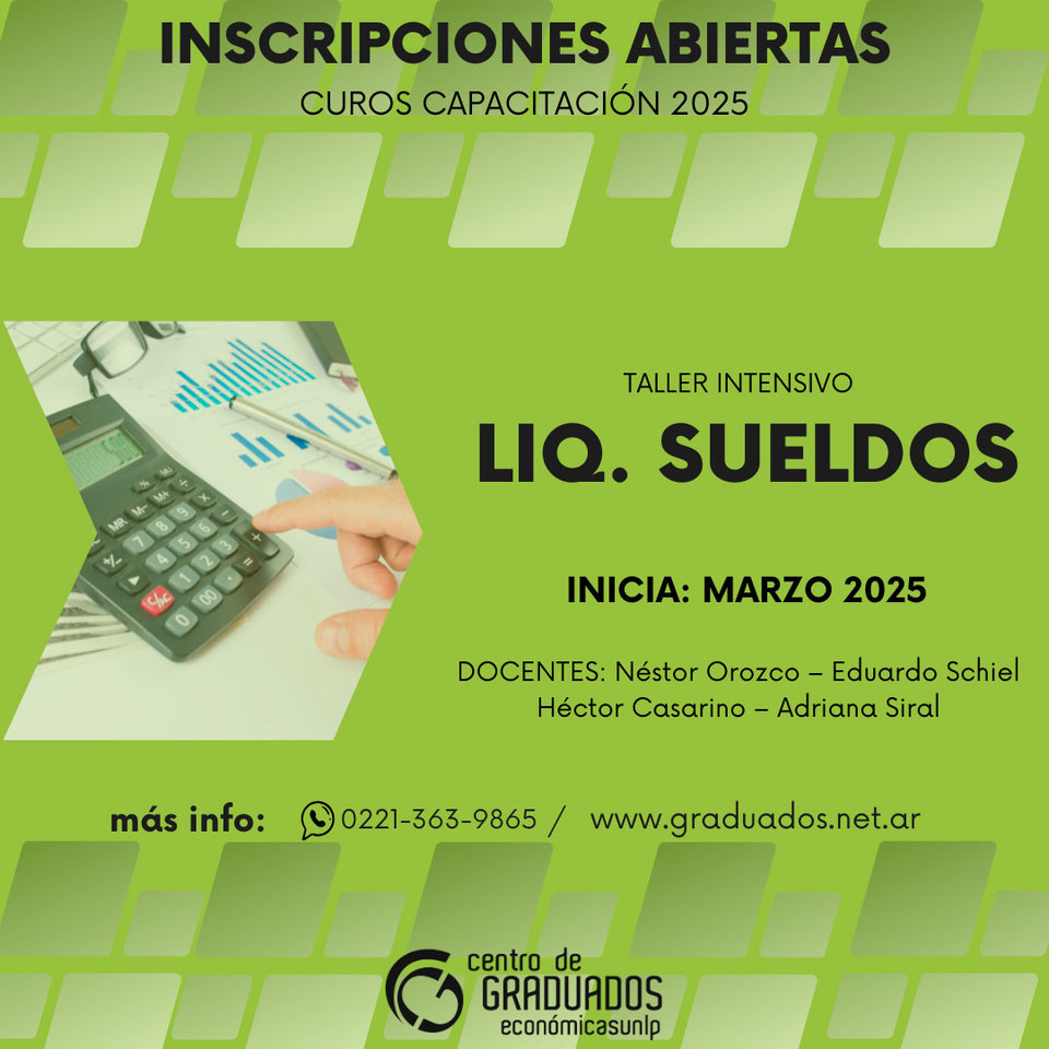 Taller integral de Liquidación de Sueldos