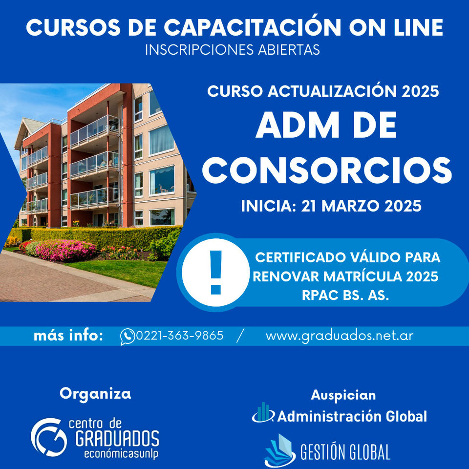 Administración de Consorcios: Curso de actualización 2025
