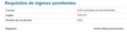 Ingresantes 2020/2021: Requisitos de Ingreso - Título de la Escuela Secundaria